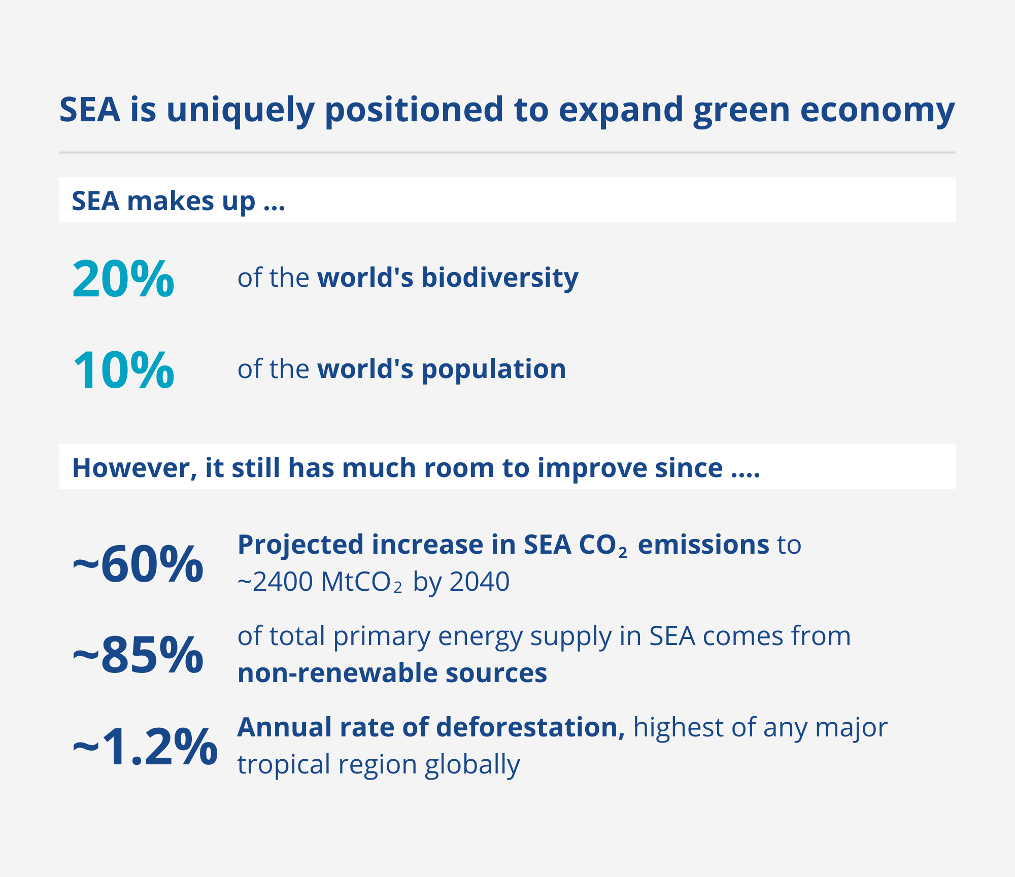 SEA is uniquely positioned to expand green economy