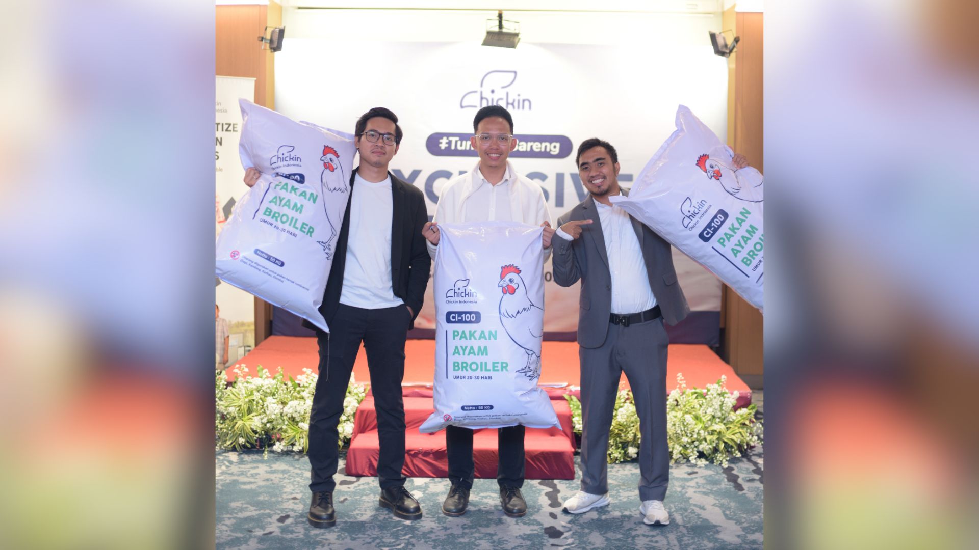 Ashab Alkahfi Ananda Putra, Ahmad Syaifulloh Imron, Tubagus Syailendra, Co-Founders of Chickin, Indonesia