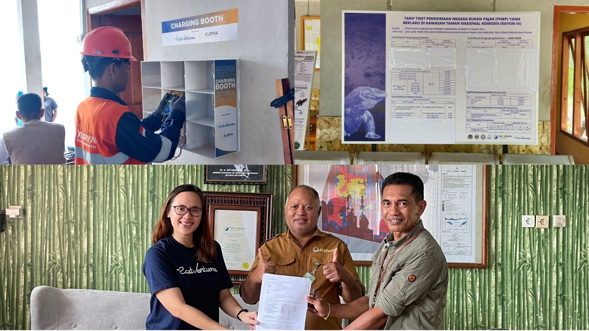The revitalization of several tourist destination facilities in Komodo National Park