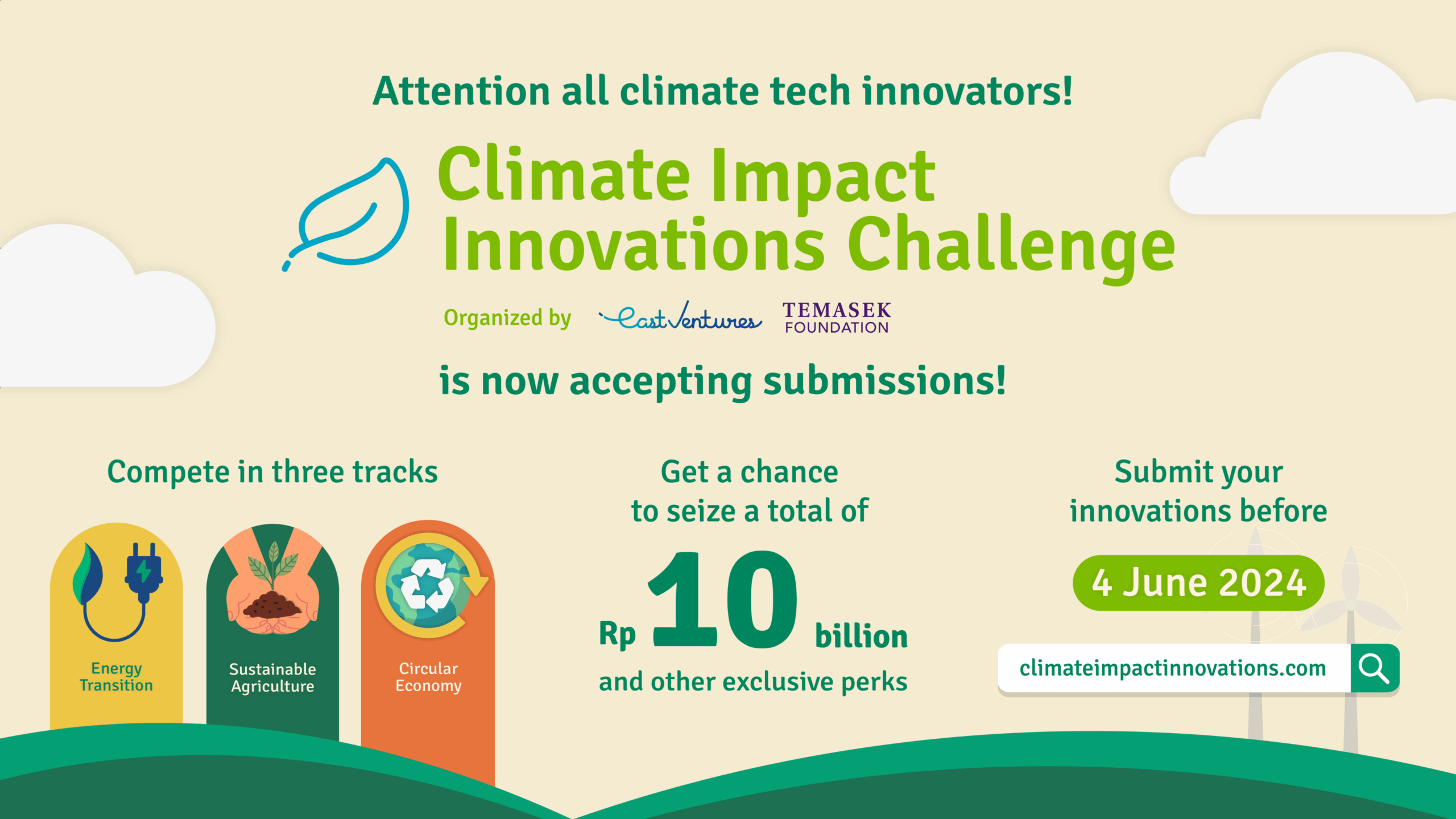 East Ventures and Temasek Foundation announce the second edition of the Climate Impact Innovations Challenge 2024|Climate Impact Innovations Challenge 2023 Grand Finale