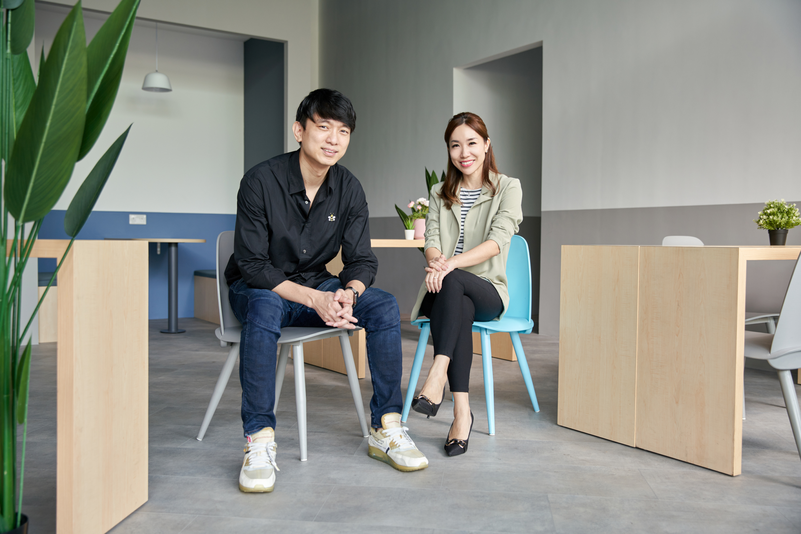 Geniebook Co-founders Neo Zhizhong and Alicia Cheong