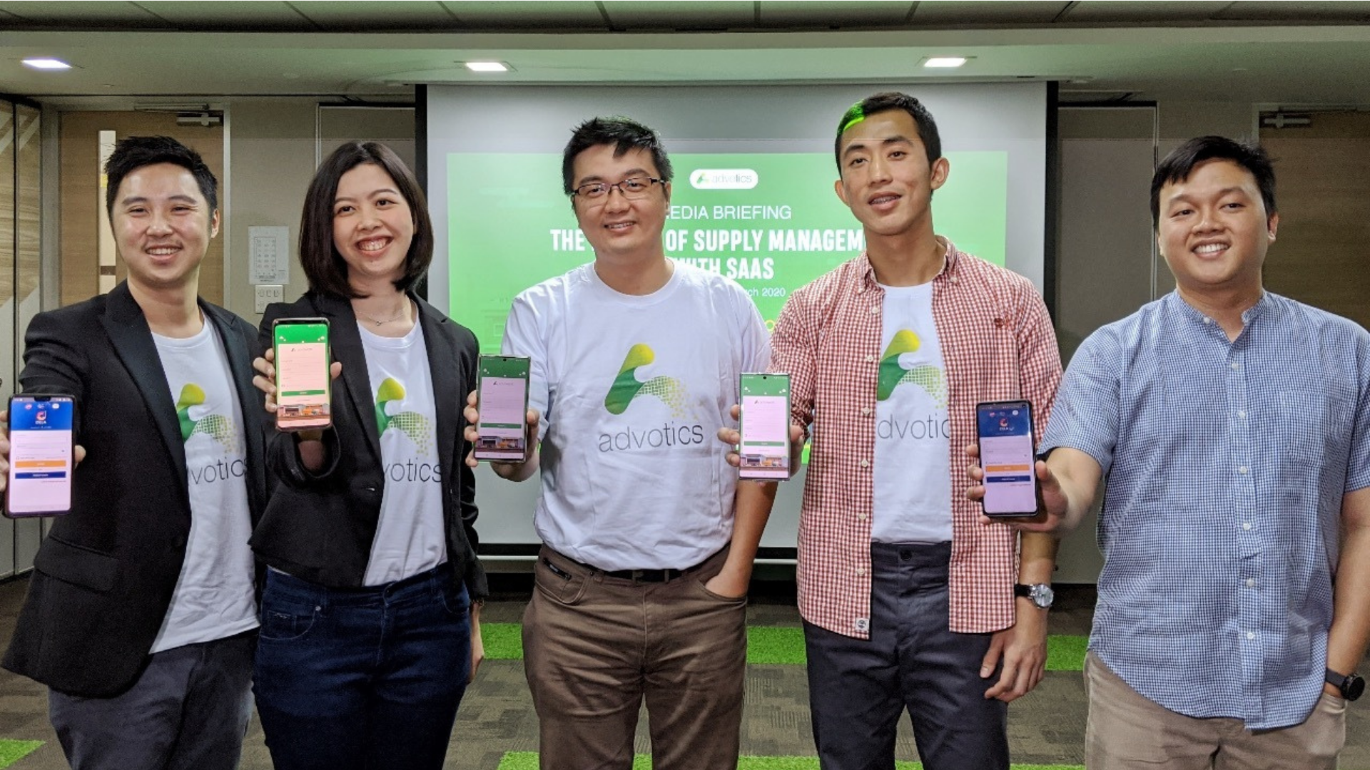 Advotics' Co-founder and CEO Boris Sanjaya (from left)