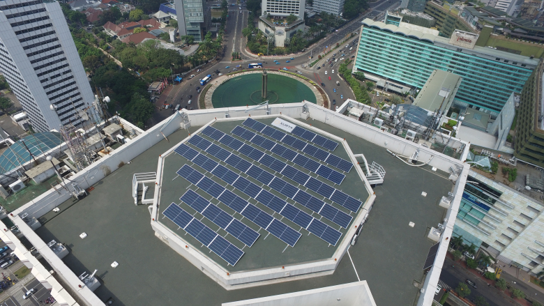 Xurya Solar Panels at Plaza Indonesia Rooftop