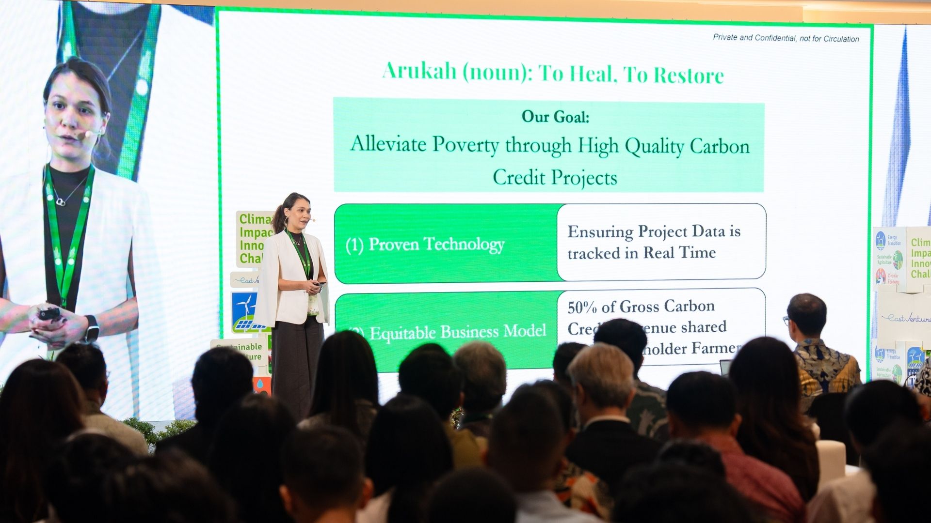 Nicole Mah, Policy Lead and Projects of Arukah, at the CIIC 2025 Grand Finale