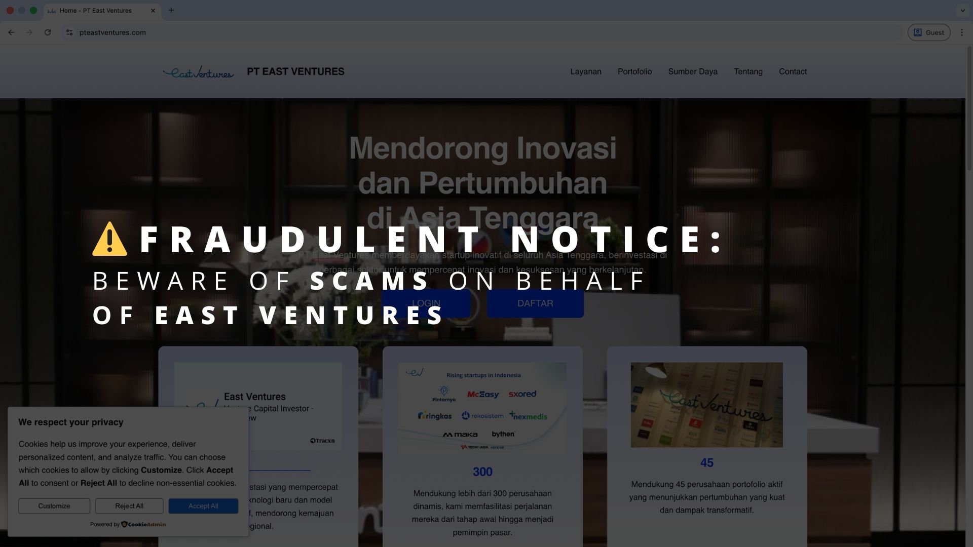 East Ventures - Impersonation statement